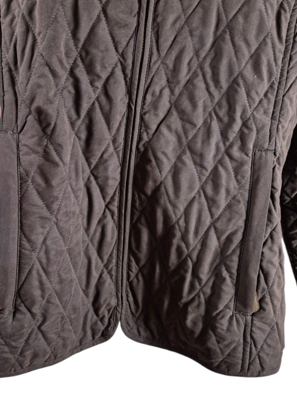 LL Bean XL Brown Quilted Riding Heritage Jacket Equestrian Barn Coat Minimalist - Picture 6 of 11